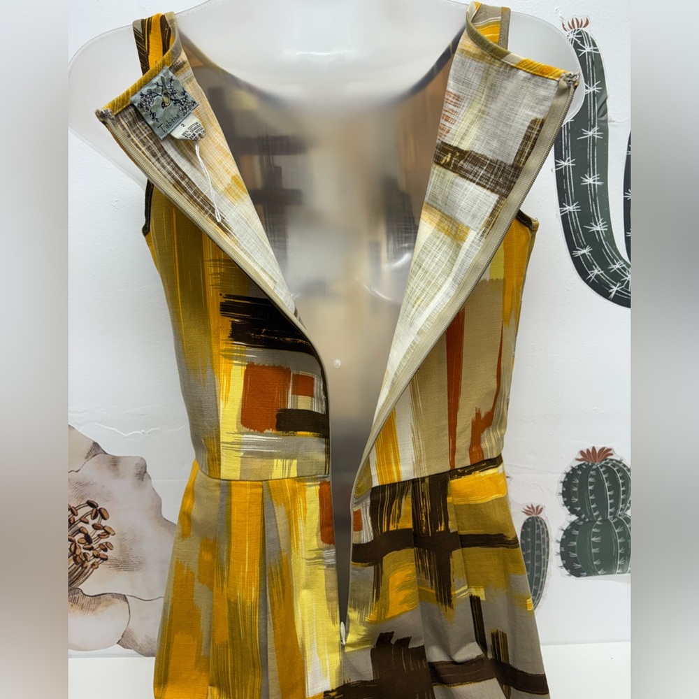 TABITHA Anthropologie Brushstroke Print Sheath Dress - Picture 11 of 15